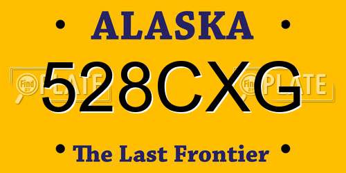 528CXG Alaska License Plate