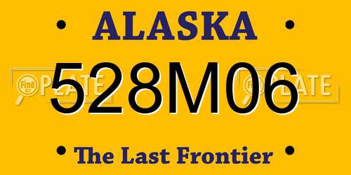 528M06 Alaska License Plate