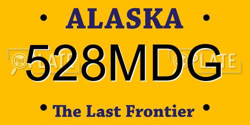 528MDG Alaska License Plate