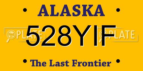 528YIF Alaska License Plate