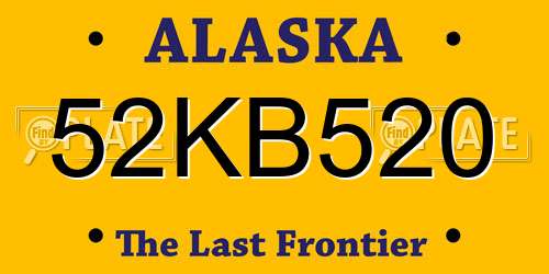 52KB520 Alaska License Plate