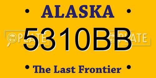 5310BB Alaska License Plate