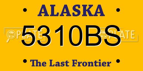 5310BS Alaska License Plate