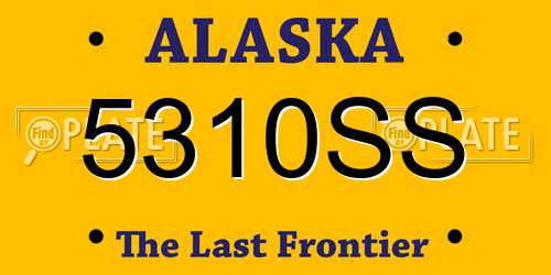 5310SS Alaska License Plate