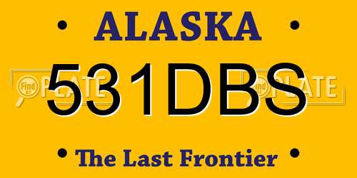531DBS Alaska License Plate