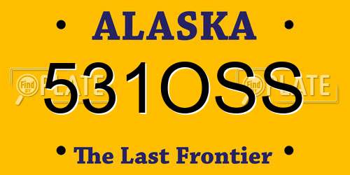 531OSS Alaska License Plate