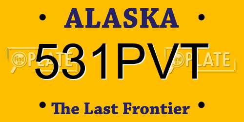 531PVT Alaska License Plate