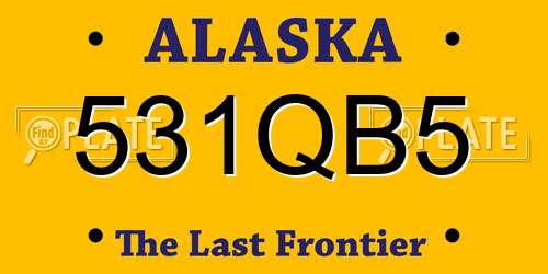 531QB5 Alaska License Plate
