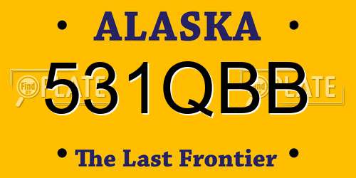 531QBB Alaska License Plate