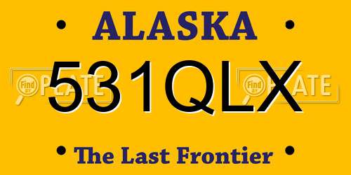 531QLX Alaska License Plate
