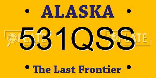 531QSS Alaska License Plate