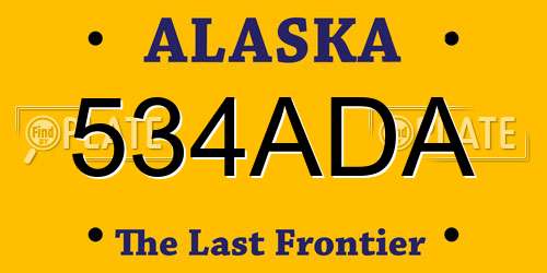 534ADA Alaska License Plate