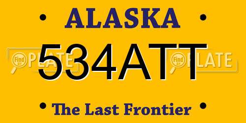 534ATT Alaska License Plate