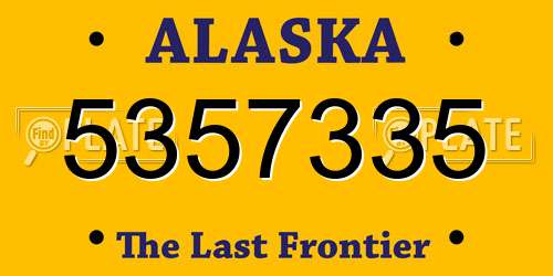 5357335 Alaska License Plate