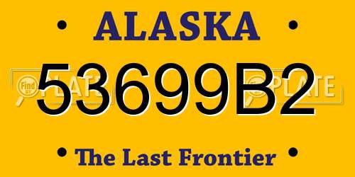 53699B2 Alaska License Plate