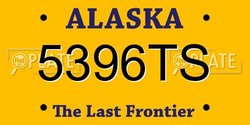 5396TS Alaska License Plate