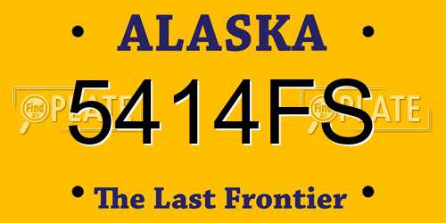 5414FS Alaska License Plate