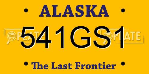 541GS1 Alaska License Plate