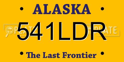 541LDR Alaska License Plate