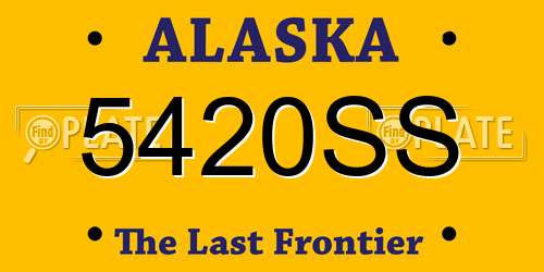 5420SS Alaska License Plate