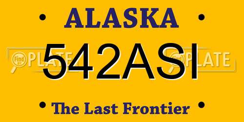 542ASI Alaska License Plate