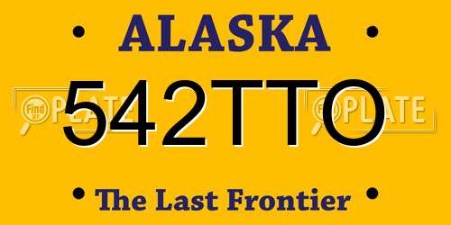542TTO Alaska License Plate