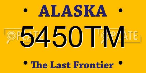 5450TM Alaska License Plate