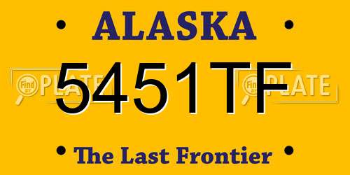 5451TF Alaska License Plate