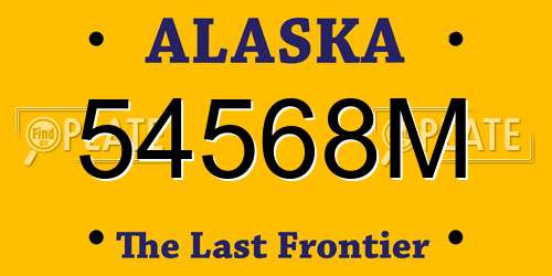 54568M Alaska License Plate