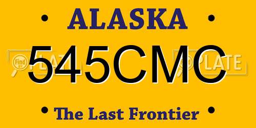 545CMC Alaska License Plate