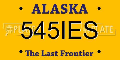 545IES Alaska License Plate