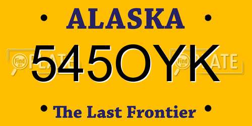 545OYK Alaska License Plate