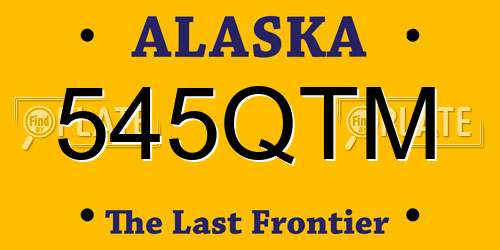 545QTM Alaska License Plate