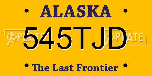 545TJD Alaska License Plate