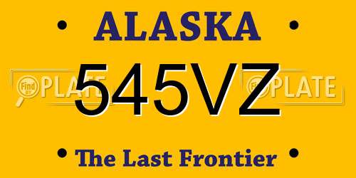 545VZ Alaska License Plate