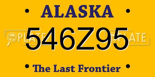 546Z95 Alaska License Plate