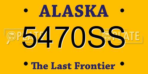 5470SS Alaska License Plate