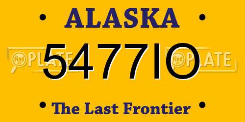 5477IO Alaska License Plate