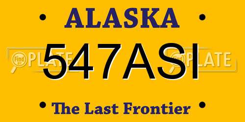 547ASI Alaska License Plate