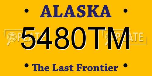 5480TM Alaska License Plate