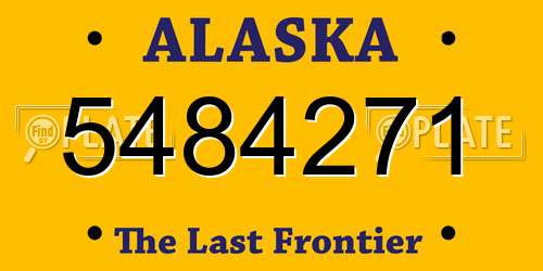5484271 Alaska License Plate