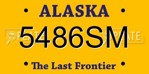 5486SM Alaska License Plate