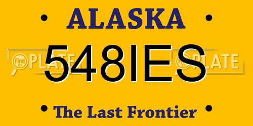 548IES Alaska License Plate