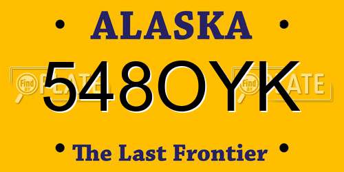 548OYK Alaska License Plate