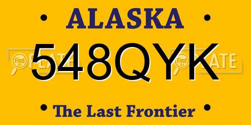 548QYK Alaska License Plate