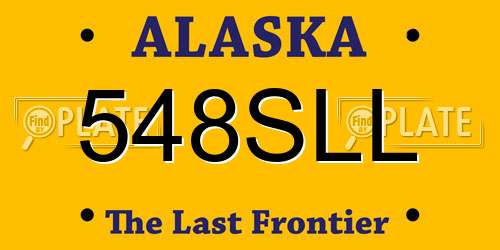 548SLL Alaska License Plate