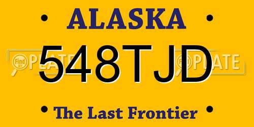 548TJD Alaska License Plate