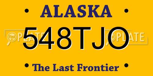 548TJO Alaska License Plate