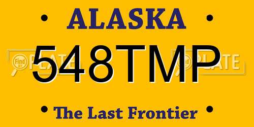 548TMP Alaska License Plate