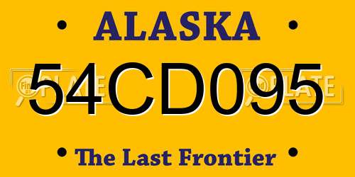 54CD095 Alaska License Plate